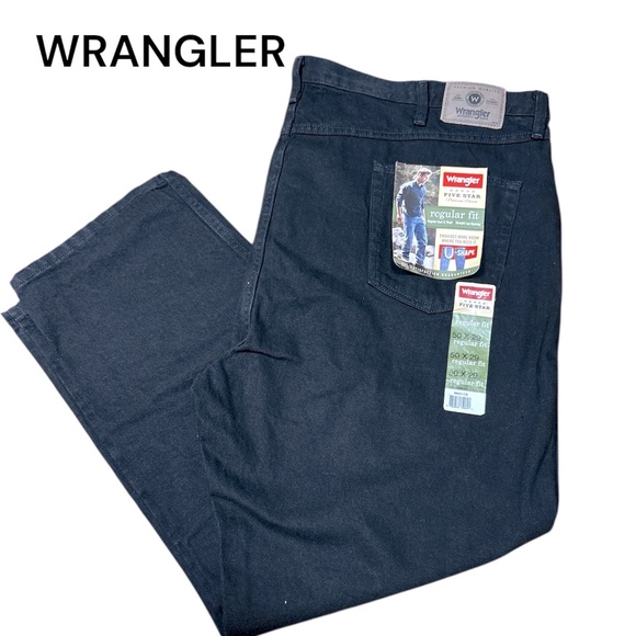 WRANGLER 50x29 regular fit black jeans - Picture 1 of 7